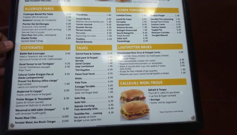 Del Taco Allergen Menu
