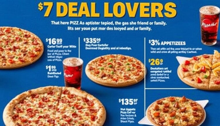 Pizza Hut $7 Deal Lovers Menu