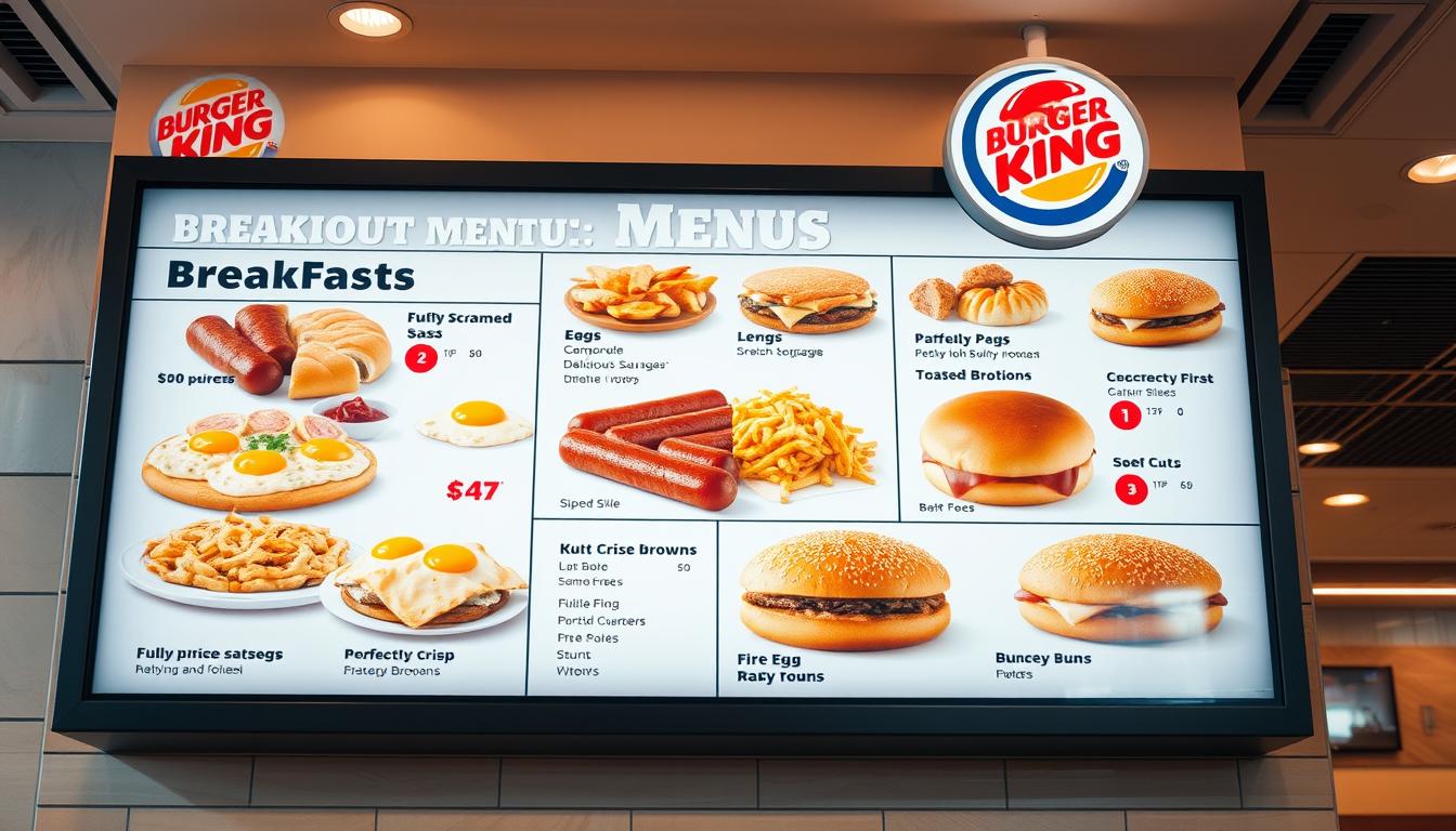 Burger King Breakfast Menu