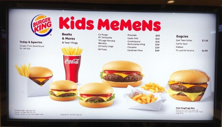 Burger King Kids Menu