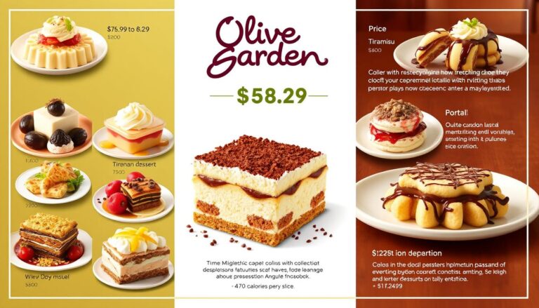 Olive Garden Dessert Menu with Prices